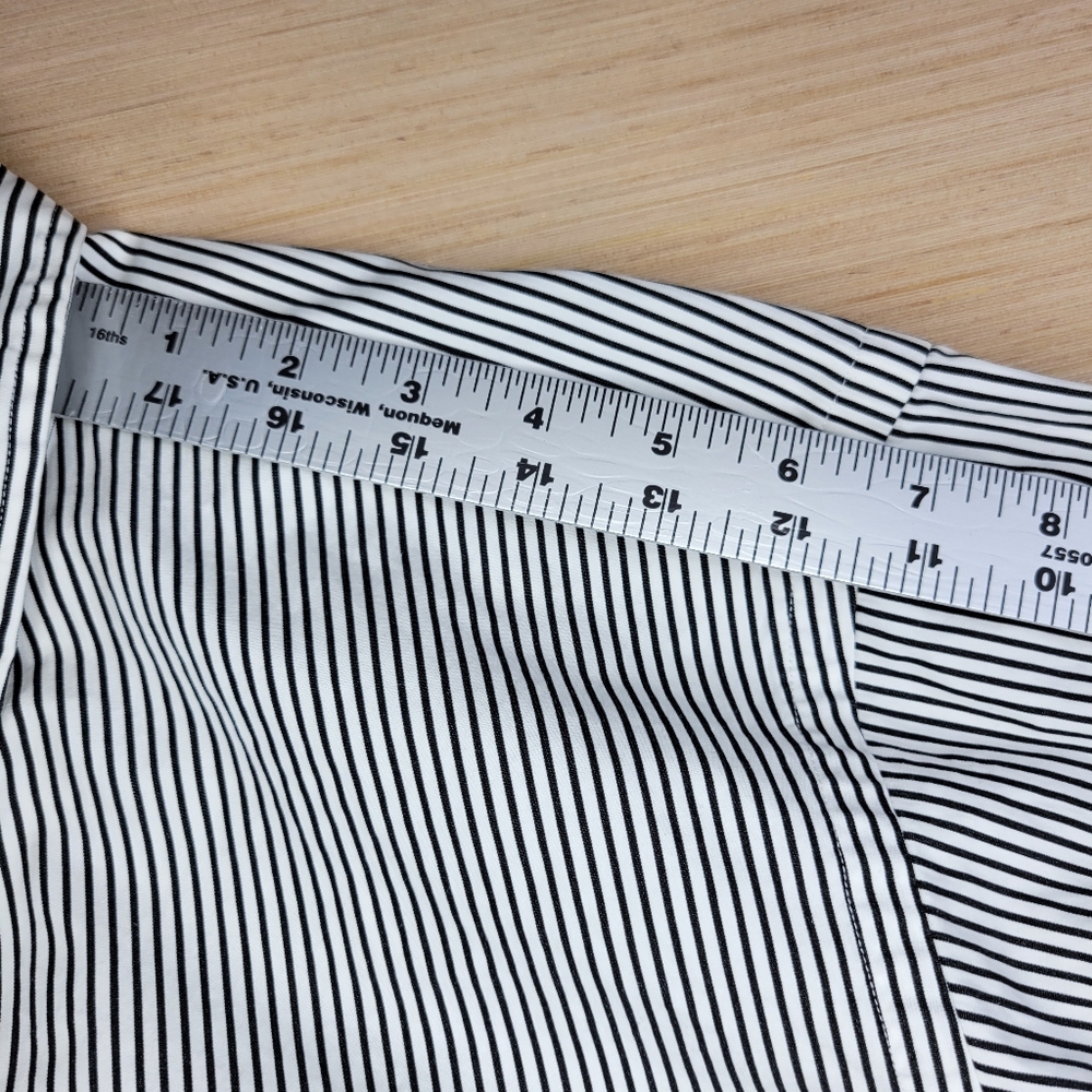 Polo Ralph Lauren Classic Fit Button Down Striped Shirt Blue/White 16.5 L Preppy - Picture 10 of 13